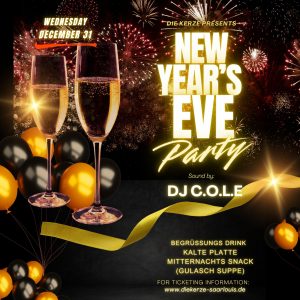 Silversterparty in der Kerze